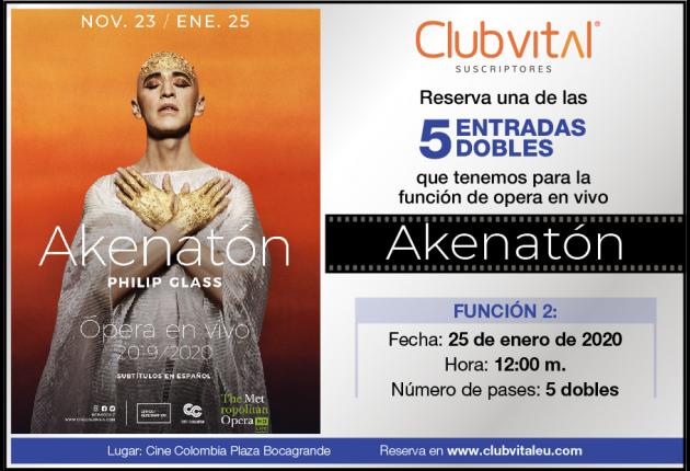 Promoción para la función Akenatón - Enero 25 - 20