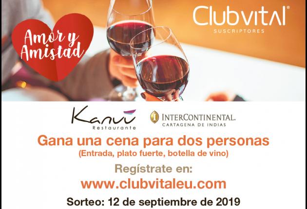 Cena para dos personas en el restaurante Kanuu del Hotel Intercontinental.