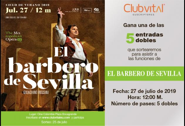 Promoción para la función: El Barbero de Sevilla - Julio 27/19