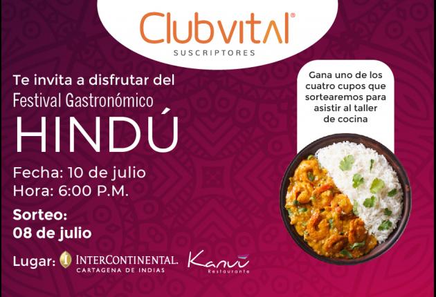 Promoción sorteo de 4 cupos al Festival gastronómico hindú - Hotel Intercontinental