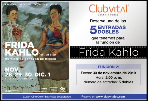 Promoción para la función Frida Kahlo - 30 noviembre - 19