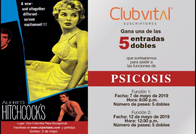 Promoción de la película Psicosis, de Alfred Hitchcock