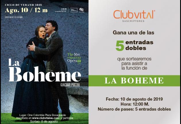 Promoción para la función La boheme - Agosto 10/19 