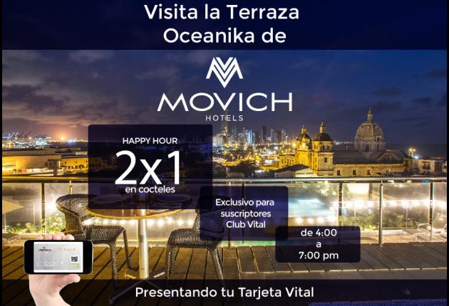 Promoción 2x1 happy hour en cocteles - Movich Hotels
