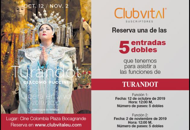 Promoción para la función Turandot -  2 noviembre